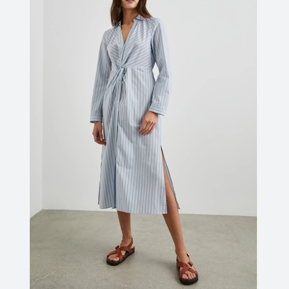 Rails Irie Midi Shirt Dress Size S Women Preppy Cotton Blend In Hampton Stripe